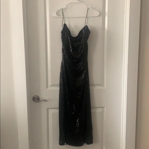 Black Sequin Bodycon Dress